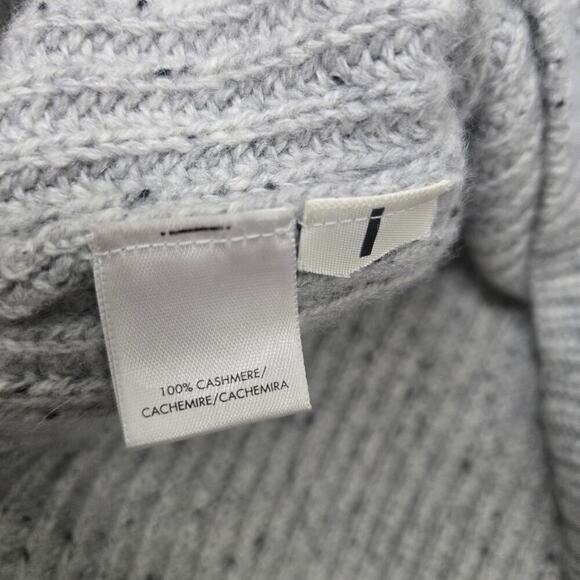 Ann Taylor 100% Cashmere Colorblock Mock Turtleneck Sweater M Soft Cozy Neutral - Picture 8 of 9